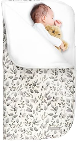 MIMUSELINA Saco Capazo Bebe Invierno Universal | para Carrito, Cuna y Silla de Paseo | Manta Bebe Invierno en Algodon Suave y Acogedor | 2 en 1: Saco 92x46 cm o Manta 92x92 cm | Hecho en España