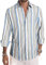 Meilicloth Men's Shirts Long Sleeve Striped Casual Shirt Button Down Regular Fit Tops, Long Lasting Comfort Top for Men