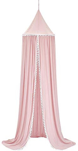 HYGRAD BUILT TO SURVIVE Kids Bed Canopy Round Dome 240cm Canopy for Princess Girls Mosquito Net for Children's Bedroom Nursery Room Decoration Baby Crib (Pink)