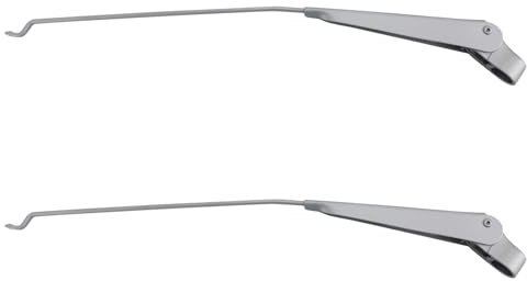 TRQ Front Windshield Wiper Arm Pair Set Compatible with Jeep CJ5 CJ6 CJ7 CJ5A CJ6A CJ8 Scrambler