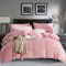 Boqingzhu Winter Bettwäsche 135x200cm Plüsch Rosa Altrosa Biber Flanell Warm Kuschelig Flauschig Bettwäsche Teddy Fleece Samt Cashmere Touch Bettbezug 135x200cm mit Reißverschluss