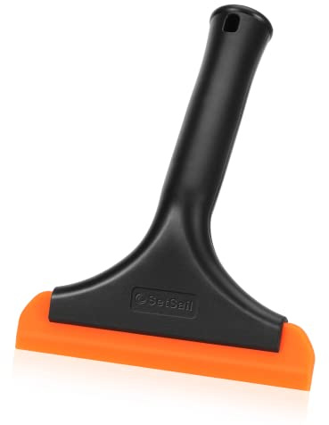 SetSail Shower Squeegee for Glass Doors, Small Squeegee for Shower Glass Door Mini Silicone Squeegee for Window, Door, Bathroom, Mirror, Car Window