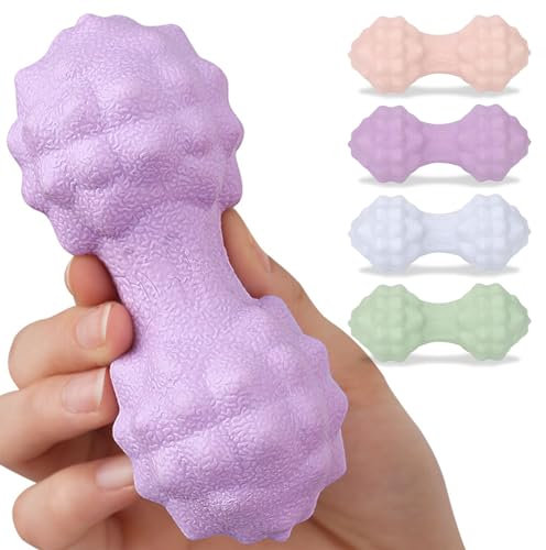 Erdnuss-Massageball, Multidirektionaler Massage-Mobilitätsball, Ergonomischer, Weicher Doppel-Lacrosse-Massageball Zur Stressreduzierung (Lila)