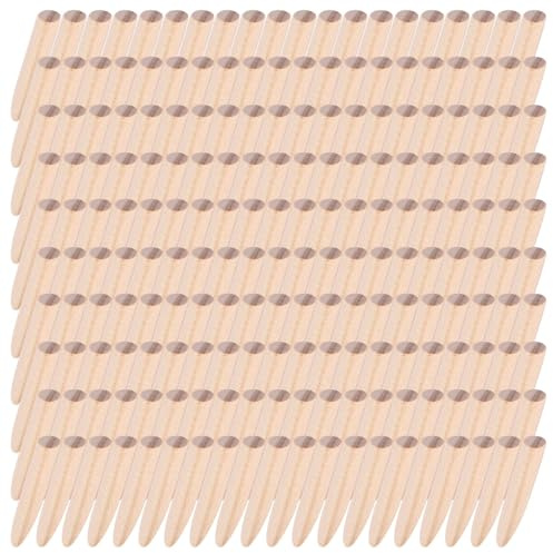Joskeijky 200 Pacchetti di Tappi Foro Tasca Tasselli in Legno Modello di Foro Tasca Tappi di Legno di Qualità Pittura Tappi Hardware di Riempimento Foro di Legno