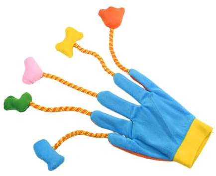 Genérico Guantes Interactivos Pèr Gâtti – Talla única | Juguetes interactivos para Gatos con cascabeles, Resistentes a mordeduras y arañazos - Guantes de 5 Dedos | Juego Interactivo, Entrenamiento,