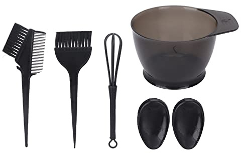 SIWOTED 6 uds Kit de coloración de tinte para el cabello profesional para el hogar, salón de peluquería, cuenco para teñir el cabello, cepillo para teñir, herramienta de mezcla