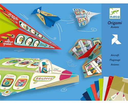 Djeco DJ08760 Planes Origami - Aeroplano in Carta, Multicolore