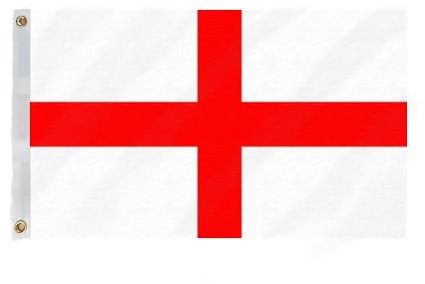 England St George Flag 5ft x 3ft - 75 Denier - Double Stiched Hem - 100% Woven Polyester