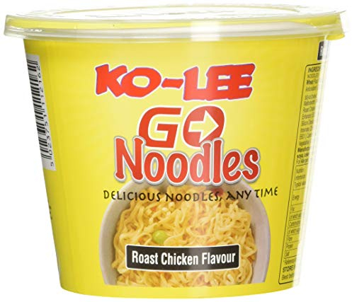 KO-LEE Go Cup Roast Chicken Flavour Instant Noodles – Microwavable Cup Ramen Snack, Ready in Minutes | 65g (Pack of 6)