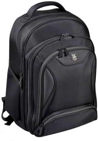 port designs sac à dos pc business pour ordinateur portable avec protection pluie manhattan 22 litres 15.6/17 pouces noir