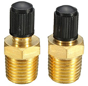 C-FUNN 1/4inch NPT Nickel Plated Brass Air Compressor Tank Fill Valves Schrader