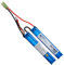 OpTacs Airsoft Akku LIPO 1300mAh 7.4V 25C 2 Ways Split kompatibel mit Mini Tamiya