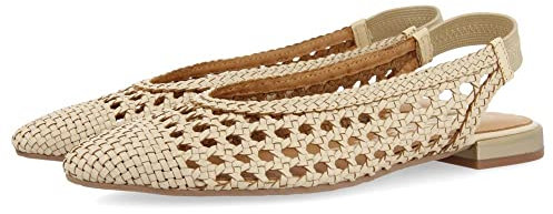 GIOSEPPO Guatavita Damen-Ballerinas aus Leder in Schwarz, Elfenbein, 39 EU