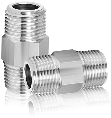 Connecteurs de tuyau de douche raccord de tuyau fileté en acier inoxydable mâle à mâle