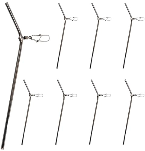 HoaaiGo Set di 8 Manicotti in Metallo Anti-groviglio per la Pesca, 9 cm, Accessori per la Pesca alla Canna e all'alimentatore precisi con giraviti