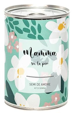 Kit di Coltivazione di Fiori da Regalare con Messaggio - Regalo per Mamma e Festa della Mamma Regalo Originale Amici Famiglia Feste - Facilissimo da Usare - 100% Realizzato in Europa (Mamma)