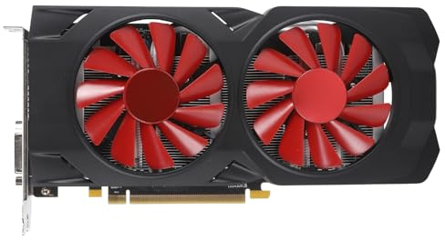 8GB Grafikkarte, RX580 256Bit GDDR5 Gaming Grafikkarte, 8Pin 1286MHz 7000MHz Grafikkarte für PC Gaming, DP HDMI Ausgang, PCI Express 3.0 mit Dual Lüfter für Büro und Gaming