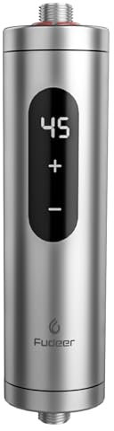 Stainless Steel Instant Hot Water Heater Tap, Electric Hot Water Tap with Digital Temperature Display, 120 Degree Swivel Spout, 220V 3400W Electric Faucet for Bathroom, Kitchen Sink (Under Sink)