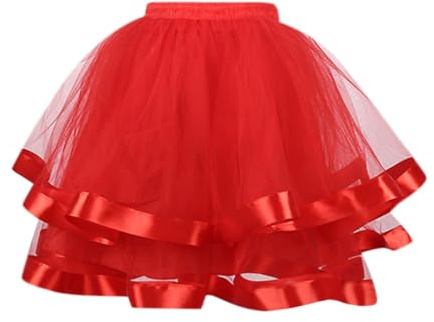 Falda de baile de Navidad para mujer, disfraz de fiesta de día festivo, faldas de ballet con tutú, rosso, Altoa única