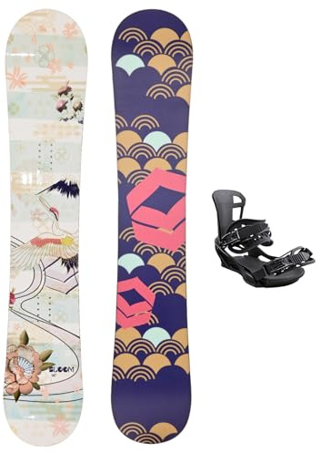 FTWO Set dam snowboard blomma flerfärgad 147 cm med bindning M försäljning