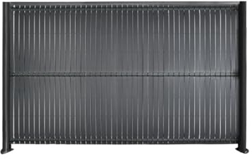 Mazovia Frangivista Giardino, PVC, 153x250 cm, Grigio, Recinzione Giardino Resistente alle Intemperie e ai Raggi UV, Moderno Canniccio Frangivento, Senza Fori