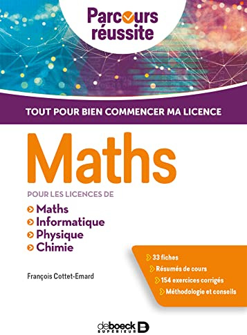 Maths pour les licences de maths, informatique, physique, chimie