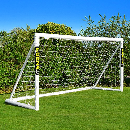 FORZA 8ft x 4ft Football Goal - Durable All Weather uPVC with Quick & Easy Assembly - Optional Target Sheet, Football & Carry Bag