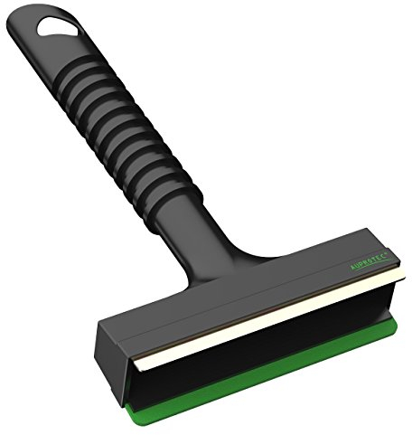 AUPROTEC Eiskratzer Messing – A 13 / Eiskratzer mit Gummilippe & Messingklinge/Scheibenkratzer Auto/Schneekratzer Auto/Scheibenkratzer Winter/Eisschaber Auto – schwarz-grün