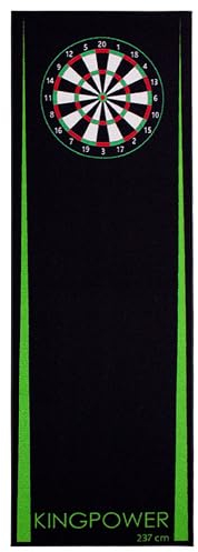 Kingpower Dart Darts Teppich Target Oche Matte Steeldart Dartpfeile Dartboard Zubehör Dartteppich Abwurflinie Schutz Gummi Dartscheibe 237 x 80 cm Grün