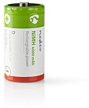 CONECTICPLUS Pack de 2 Piles rechargables Ni-MH 1.2V 4000 mAh - D / HR20