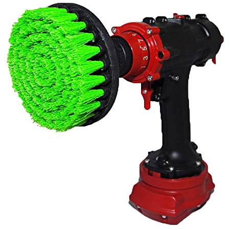 Kornely Premium Bohrbürste Professional–Mittel-Hart 13cm Grün | Kratzfreie Küchen-Reinigungsbürste für Öfen, Kochfelder, Arbeitsplatten, Fliesenböden, Linoleum,Küchenschränke und fettiges Kochgeschirr