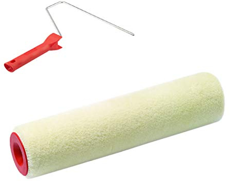 Lackrolle Lackierrolle mit Bügel für Parkettlack Hartwachsöl und Parkettöl Fussbodenlack Fussbodenöl Holzöl Walze Lackierwalze Rolle Lack Klarlack Parkettsiegel (180mm)