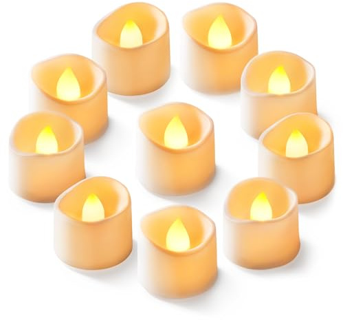 Homemory 24-Pack Flameless LED Tea Lights Candles Battery Operated, 200+Hour Fake Electric Candles TeaLights for Votive, Aniversary, Wedding Centerpiece Table Decor, Funeral, Halloween, Christmas