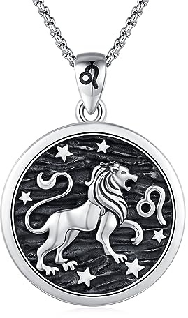 REDSUN Collana con Costellazione e Segno Zodiacale in Argento Sterling 925, Ciondolo con 12 Costellazioni, Collana Ossidata, Gioielli per Donne e Ragazze, 22 x 22 mm