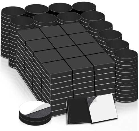 Placas magnéticas Autoadhesivas, 500 Unidades de imanes de 10 mm, imanes autoadhesivos Fuertes, Cuadrados y Redondos, para pizarras magnéticas, Mini imanes, película magnética para Pizarra Blanca