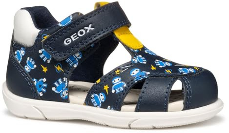 Geox - B SANDAL ZAPITO BOY, Sandalia Bebé - Joven, Navy/Ochre,