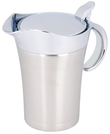 BORDSTRACT Brocca da portata per salsiera a doppia parete in acciaio inossidabile 304 con isolamento termico per cene di famiglia, feste di vacanza (750ml)