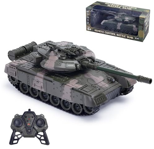 RC Panzer im Maßstab 1:20 – 2,4GHz ferngesteuertes Militärspielzeug mit realistischen Geräuschen & Lichtern, Kinder & Erwachsene