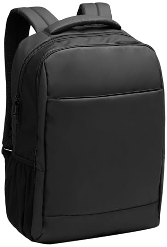 Vida Sol Mochila PU 12L para Portátil 15, Diseño Unisex con Respaldo Acolchado, Cinta Trolley y Bolsillos Laterales, Ideal Para Uso Diario, Universidad, Trabajo y Viaje, Negro