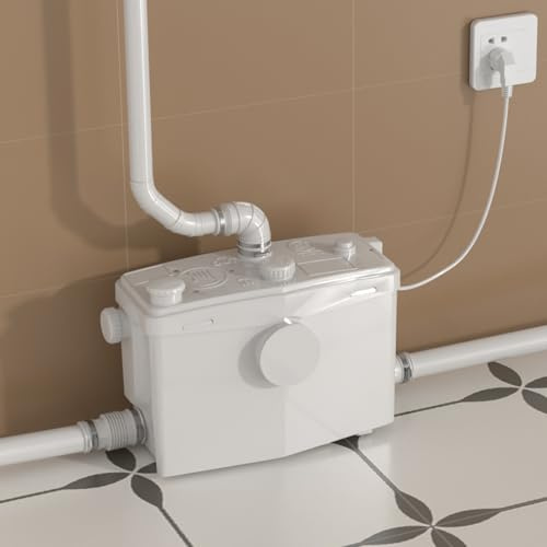 900W Upflush Toilet Pump, Macerator Sewage Grinder Pump with 4 Inlets for Commercial Residential Basement Toilet Sink Shower Laundry Waste Water Ejector Disposal, Copper Motor, 39.3ft Head Liftinga