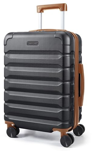 LIGHT FLIGHT Expandable Cabin Suitcase 20 Inch, ABS Carry On, 55x22x38