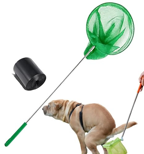 Recogedor De Excrementos Caninos Recogedor Retráctil Residuos Mascotas Con