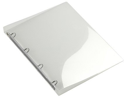 Europel A4 Size Transparent 16 mm 4 Ring Binder — Refillable Paper Folder for School, Meetings, Office, Travel & Home — Waterproof, Travel Friendly & Eco-Friendly Document Organizer — White