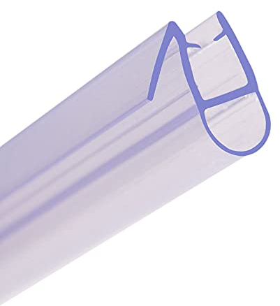 Hnnhome Dichtungsband für Duschabtrennungen, Badewannen, Duschtüren, 870 mm lang, für 4 - 6 mm dickes gerades oder gebogenes Glas mit einer Lücke bis 8 mm