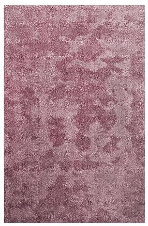 Homie Living Hochflor Teppich, modern, kuschelige, weich, flauschig für Wohnzimmer, Schlafzimmer und Kinderzimmer Sienna (Lila Meliert, 70 x 140 cm)