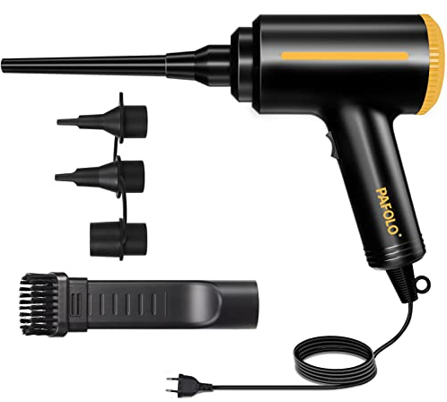 Elektrische Staubgebläse, Air Duster Tastatursauger, 2-in-1 Staubwedel & Pumpe PC Reinigung, 2 einstellbare Geschwindigkeiten, Druckluftgebläse für Tastatur, Computer, Laptop, Snowtube