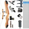 wolfman Recurvebogen Set Erwachsene 66/68/70 Zoll 12-40LBS Pfeil und Recurve Bogen Set Praxis Bogen Jagdbogen für Bogenschießen Halle Schießen Wettkämpfe Übung Rechtshänder(Weiß, 66/18Lbs)