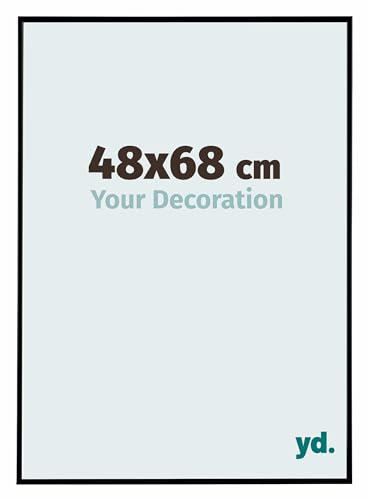 Your Decoration - Marco de fotos 48x68 cm - Negro Mate - Marco de fotos de plástico con cristal de plástico antirreflejo - Marco 48x68 cm - Evry