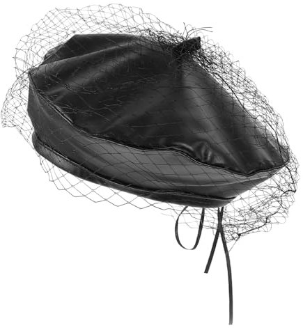 BESTYASH en Voile De Maille Casquette Française Vintage Chapeau De Fête De Noël Élégant pour Femme