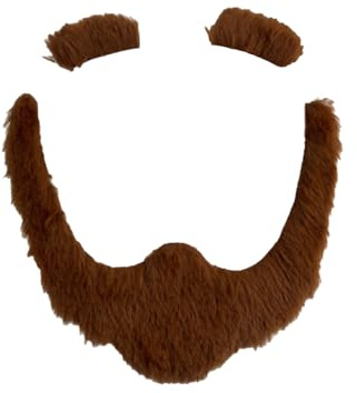HIXNUG St Patrick's Day Ginger Leprechaun Skägg självhäftande skägg roliga realistiska falska skägg för parad Irland fest